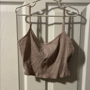 Tan Crop Tank Top